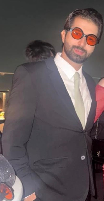 Shreas Pardiwala wearing Post Seven glasses